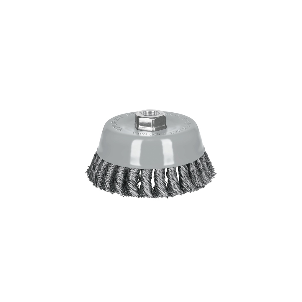 Carda copa 5' alambre trenzado grueso, Multi-rosca, Truper