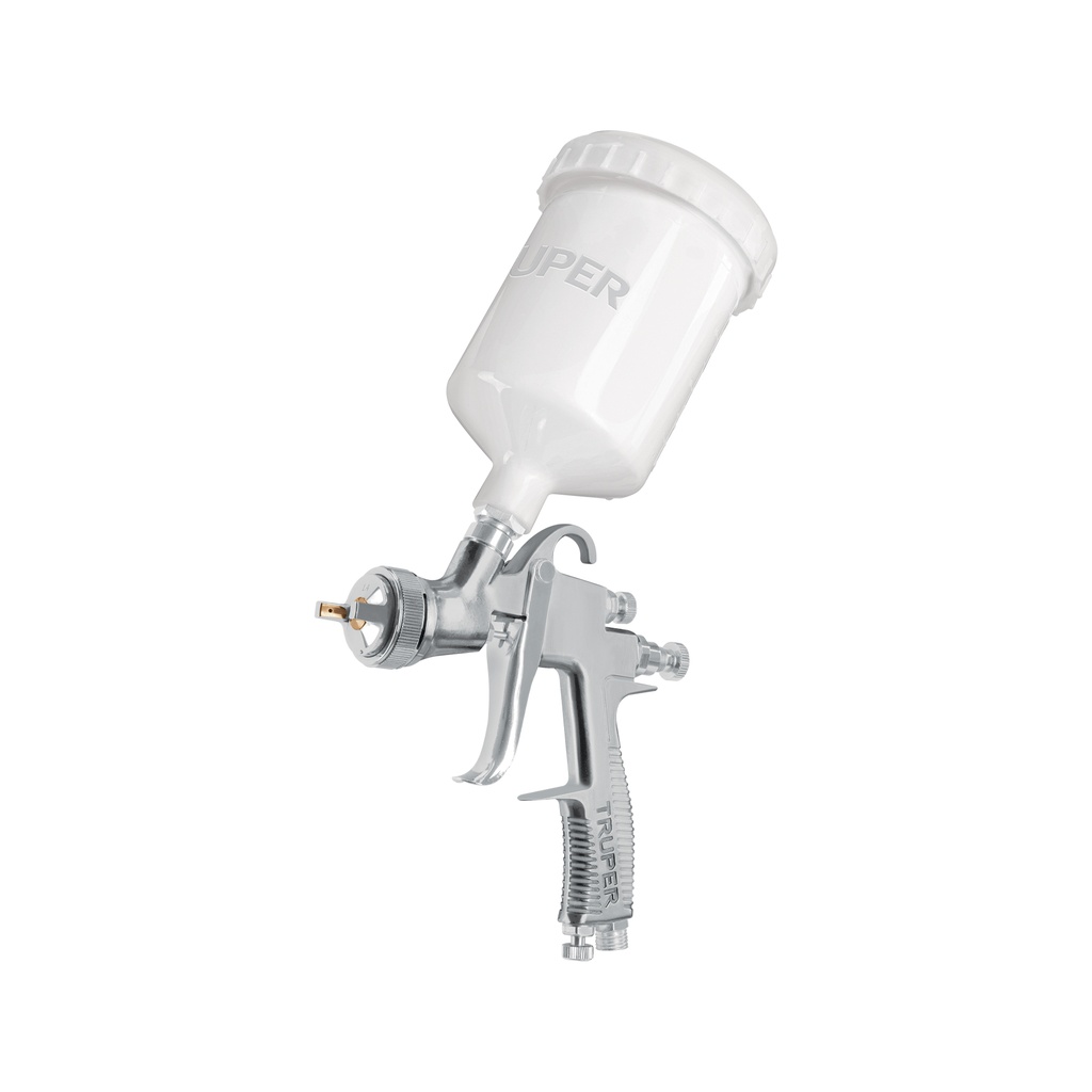 Pistola para pintar LVLP vaso plástico, 1.7 mm, TRUPER