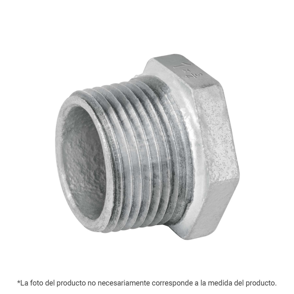 Reducción bushing acero galvanizado 3/8x1/4', FOSET