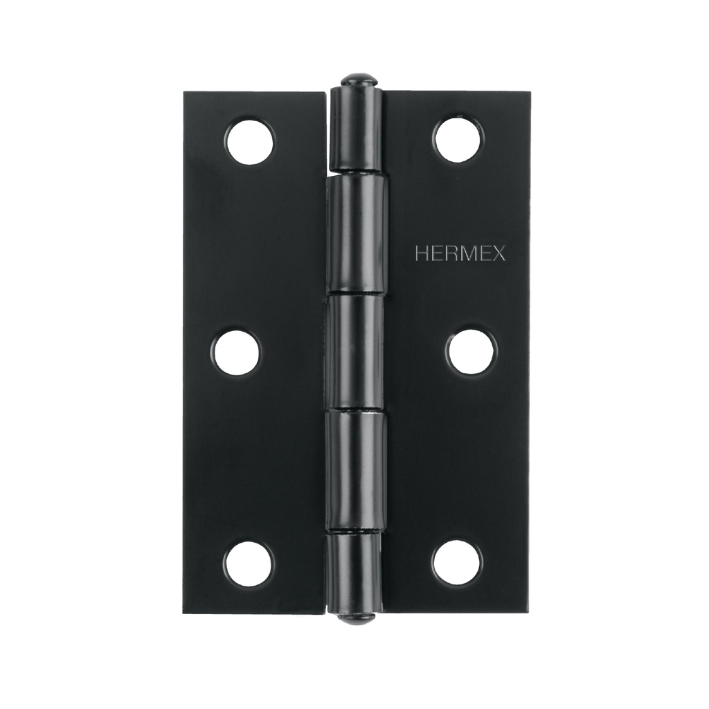Bisagra rectangular 3-1/2 x 2-1/8', acero negro mate, HERMEX