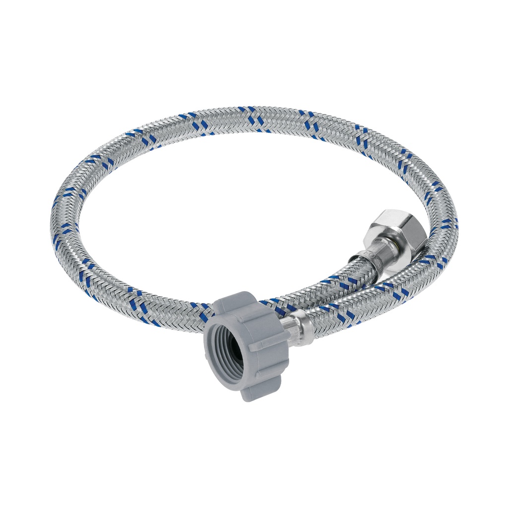 Manguera p/WC, aluminio, 1/2' x 7/8', 60 cm, plástico/latón