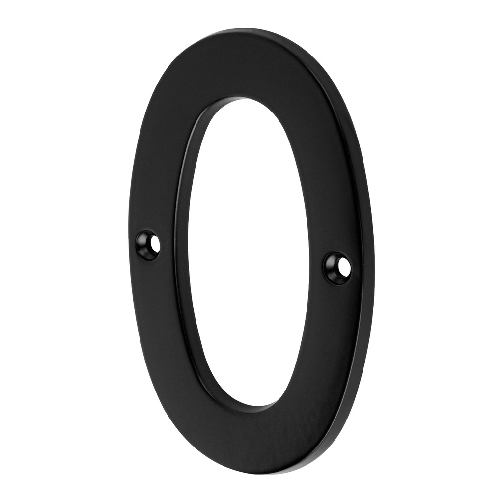 Numero 0 de latón sólido 4', negro,  HERMEX