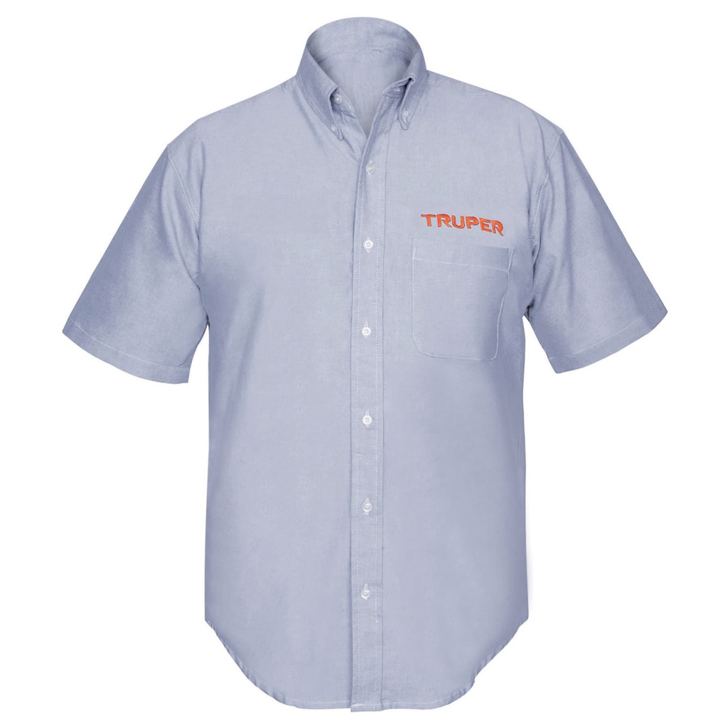 Camisa manga corta para hombre, azul, G, Truper