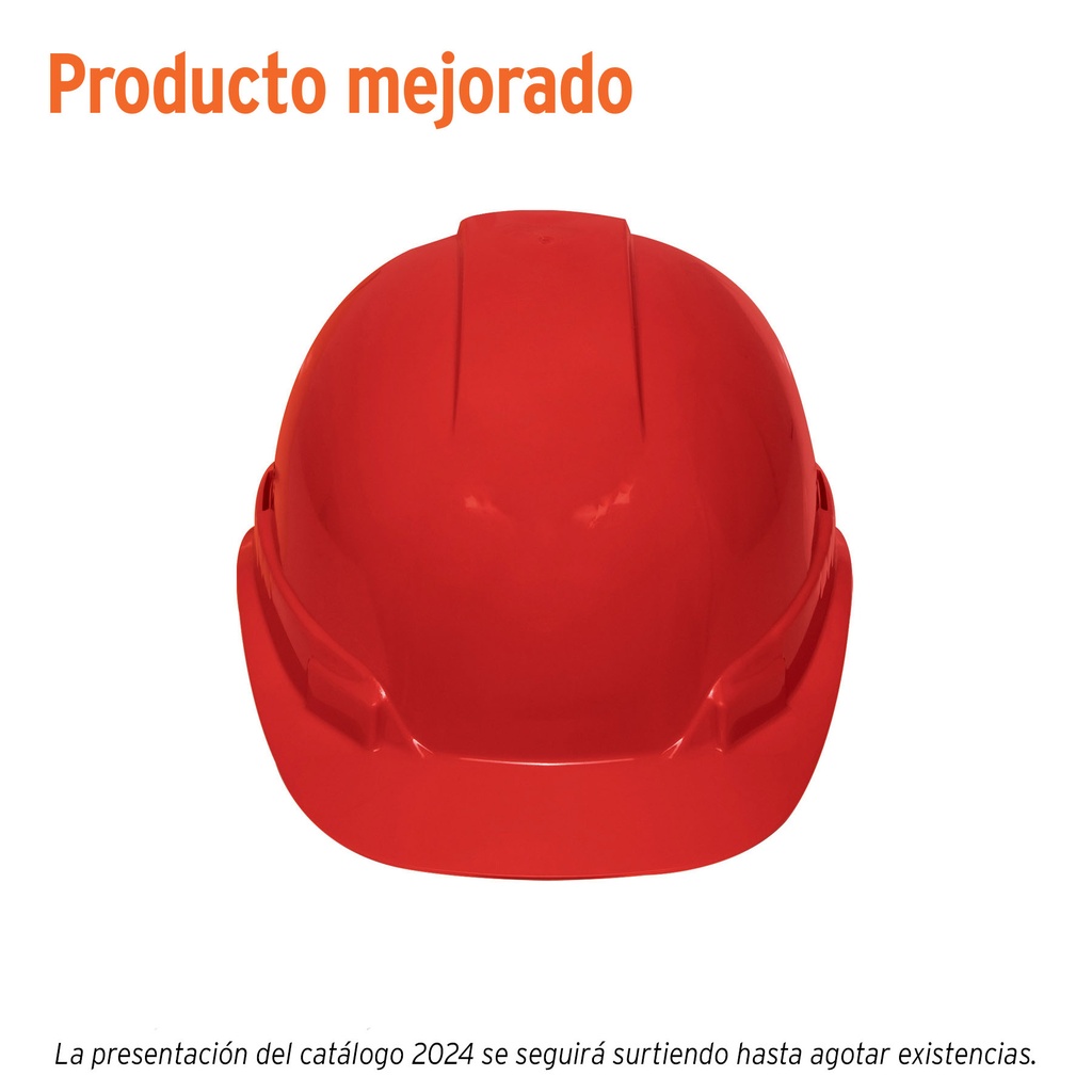 Casco de seguridad, ajuste de matraca, rojo, Truper