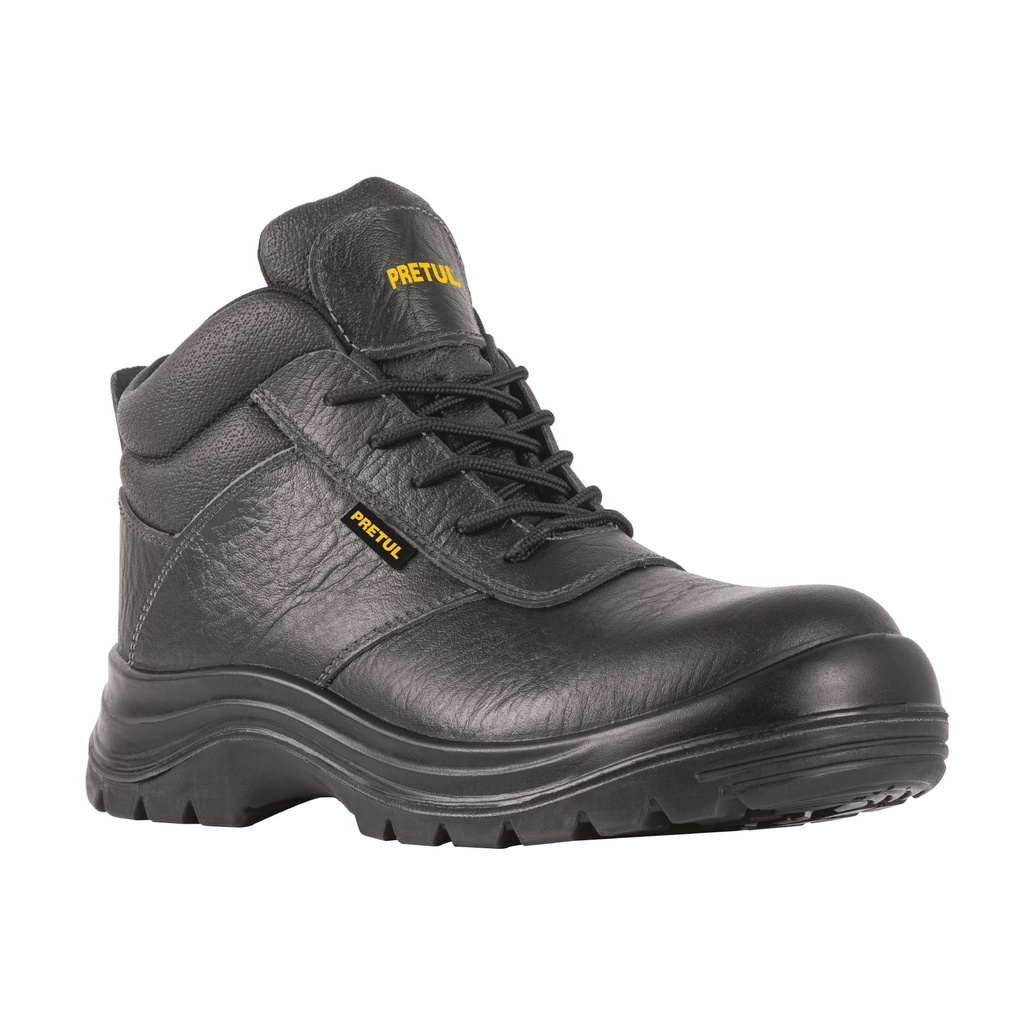 Bota de seguridad negra, #24, casquillo de poliamida, PRETUL