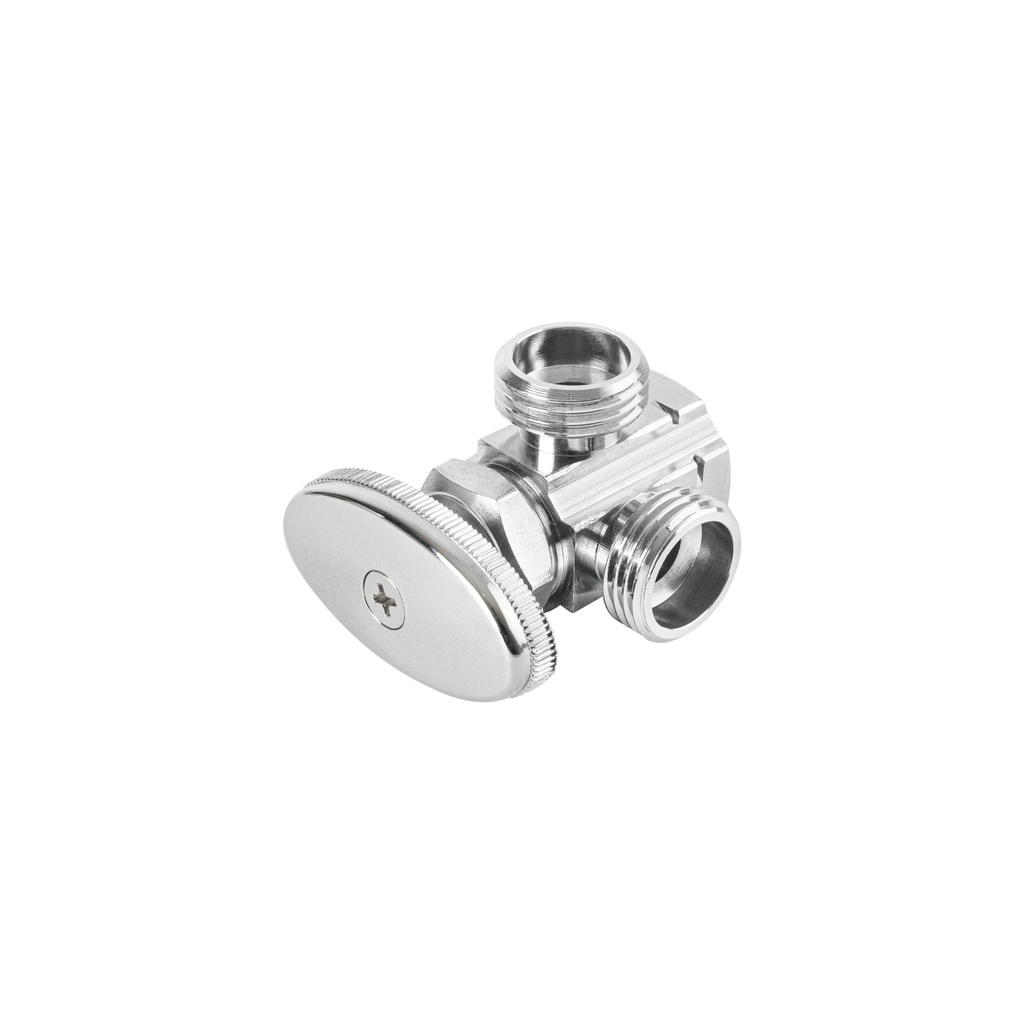 Llave ang. doble salida 1/2', multivuelta, roscable, FOSET